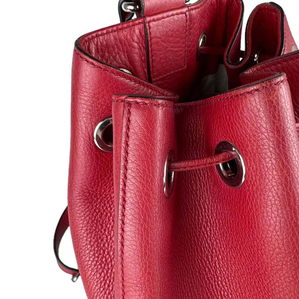 GUCCI Red Leather Backpack - Picture 7 of 13